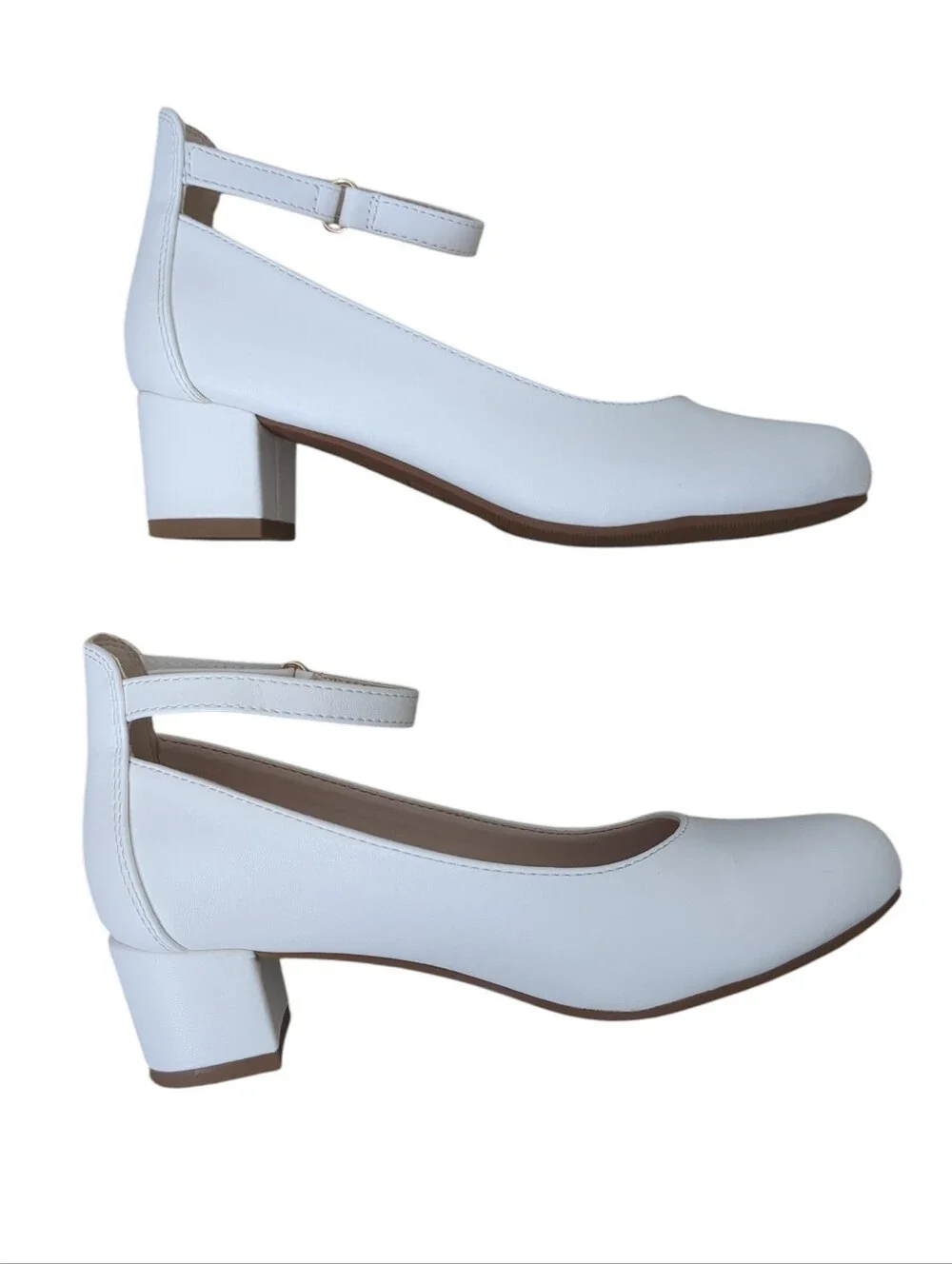 DREAM PAIRS Girls Chunky High Heels Dress Shoes With Ankle Strap (Size 1)